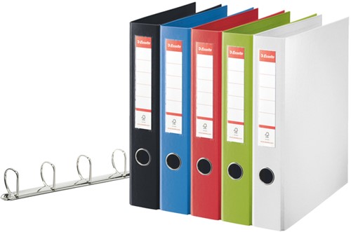 Ringband Esselte VIVIDA A4 maxi 4-rings D-mechaniek 40mm PP wit-3