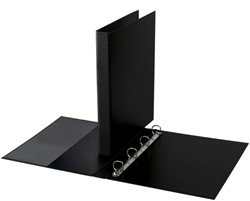 Ringband Quantore A4 4-rings D-mech 20mm PP zwart