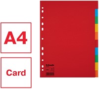 Tabbladen Esselte Economy A4 10-delig karton 11-rings assorti-6