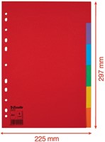 Tabbladen Esselte Economy A4 6-delig  karton 11-rings assorti-2