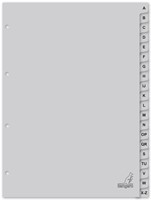 Tabbladen Kangaro 4-gaats G420AZ 20-delig alfabet grijs PP-2