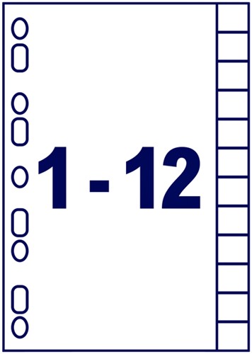 Tabbladen Avery Indexmaker 9-gaats 12-delig wit-2