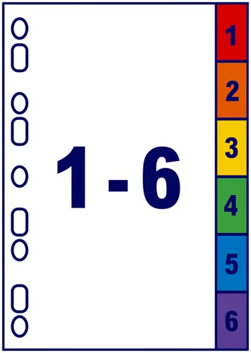 Tabbladen Avery Indexmaker 9-gaats 6-delig wit-3
