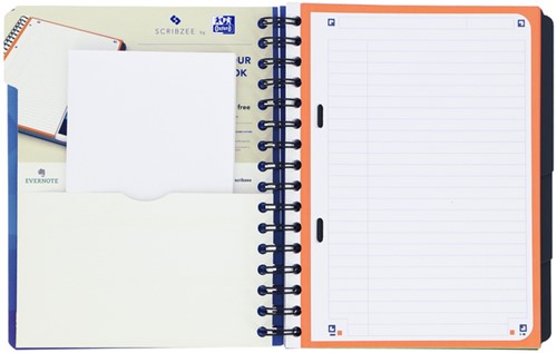 Projectboek Oxford School A5+ lijn 6-gaats 240 pagina's 80gr blauw-1