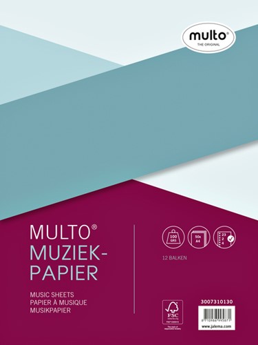Interieur Multo muziekpapier A4 23-rings 50 vel