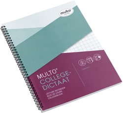 Collegeblok Multo A4 ruit 10x10mm 23-gaats 160 pagina's 80gr wit