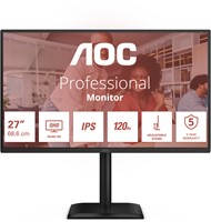 AOC E4 Q27E4U computer monitor 68,6 cm (27") 2560 x 1440 Pixels Quad HD LED Zwart