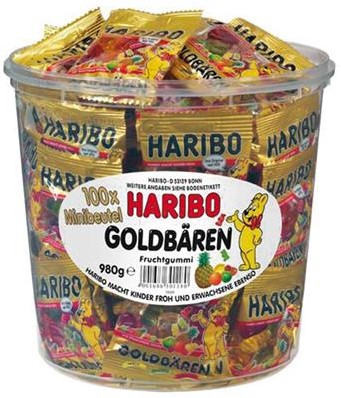 Haribo Goudbeertjes uitdeelzakjes 100 minizakjes