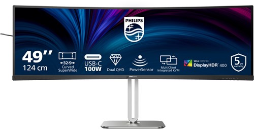 Philips 5000 series 49B2U5900C/00 computer monitor 124 cm (48.8") 5120 x 1440 Pixels Dual QHD LCD Zwart