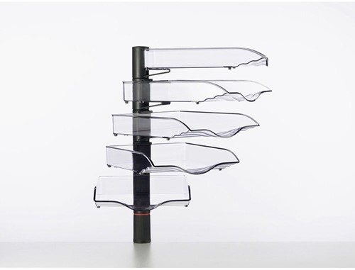 Brievenbakstandaard Novus CopySwinger V incl. 5 bakjes lichtgrijs