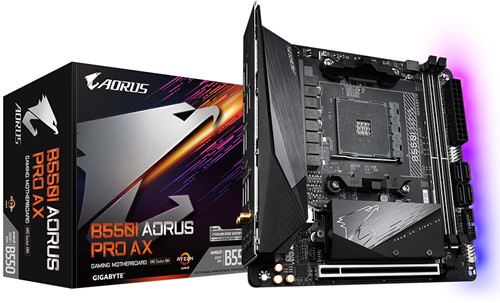 GIGABYTE B550I AORUS PRO AX moederbord AMD B550 Socket AM4 mini ITX
