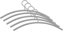 Kledinghanger Kerkman aluminium zilver