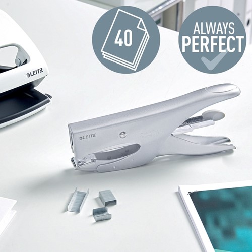 Niettang Leitz achterlaadmodel P3 40 vel zilver-10