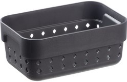 Opbergmand NHG 78x118x50mm gerecycled plastic zwart