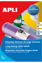 Etiket Apli 210x297mm weerbestendig wit 100stuks-2
