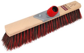 Straatbezem Peggy Perfect 60cm rode & zwarte haren gat Ø24mm