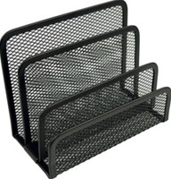 Brievenstandaard Helit 3-vaks "the mail network' zwart 