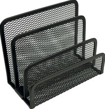 Brievenstandaard Helit 3-vaks "the mail network' zwart 