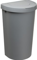 Afvalbak Plast Team 45 liter 338x311x635mm met deksel grijs