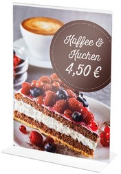 Kaarthouder Deflecto T-standaard A6 staand -2