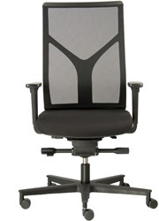 Bureaustoel Rovo R16 3030 S5 met netweave rug zwart en gestoffeerde zitting zwart