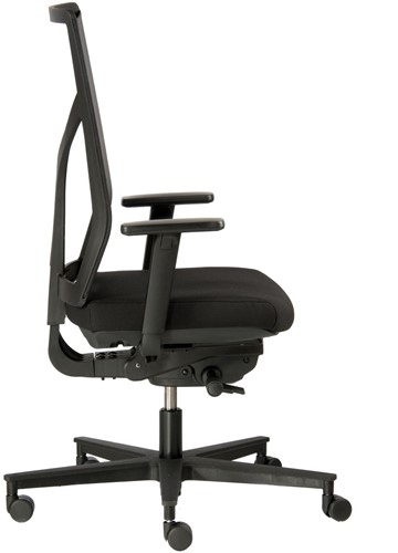 Bureaustoel Rovo R16 3030 S5 met netweave rug zwart en gestoffeerde zitting zwart-3