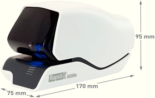 Nietmachine Rapid Supreme contactloos elektrisch 5025e 25 vel wit-2