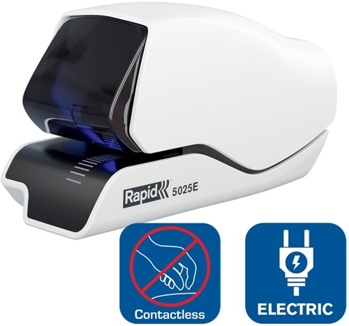 Nietmachine Rapid Supreme contactloos elektrisch 5025e 25 vel wit-8
