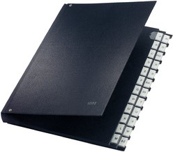 Sorteermap Leitz A4 A/Z 24 tabs zwart