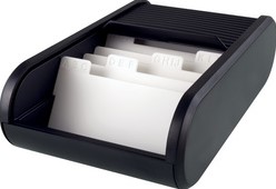 Visitekaartenbak Helit ca 300 visitekaartjes zwart