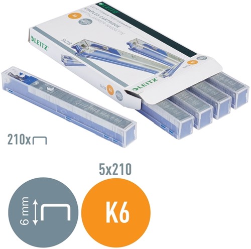 Nieten Leitz cartridge K6 26/6 5x210 stuks-6