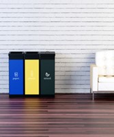 Afvalscheidingsbak Paperflow recyclebox voor batterijen 60ltr zwart -3