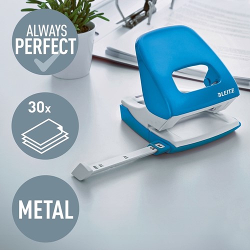 Perforator Leitz WOW 5008 NeXXt  metaal 30 vel blauw-1