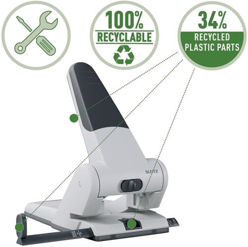 Perforator Leitz 5180 heavy duty 65 vel zilver-6