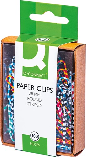 Paperclip Q-Connect 28mm assorti 100stuks