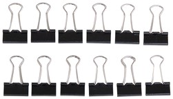 Papierklem MAUL 213 foldback 13mm zwart 12 stuks-1