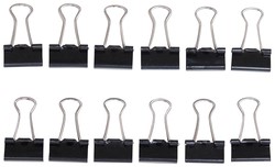 Papierklem MAUL 213 foldback 16mm zwart 12 stuks-3