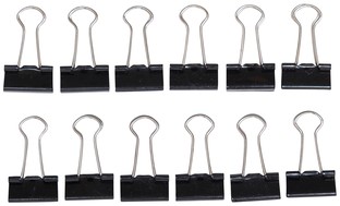 Papierklem MAUL 213 foldback 19mm zwart 12 stuks-2