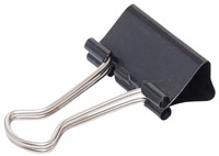 Papierklem MAUL 213 Foldback 25mm zwart 12 stuks