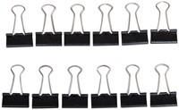 Papierklem MAUL 213 Foldback 25mm zwart 12 stuks-2