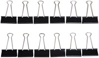 Papierklem MAUL 213 foldback 50mm zwart 12 stuks-1