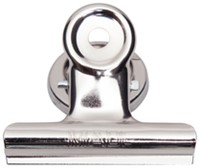 Papierklem MAUL Bulldog met magneet 52mm capaciteit 20mm zilver 2 stuks (OUTLET op=op)
