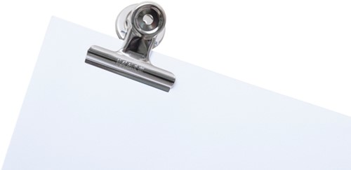 Papierklem MAUL Bulldog met magneet 52mm capaciteit 20mm zilver 2 stuks (OUTLET op=op)-3