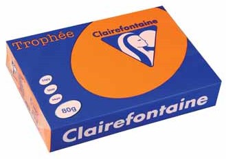 Kopieerpapier Trophee 1761 A4 80gr fel oranje 500vel