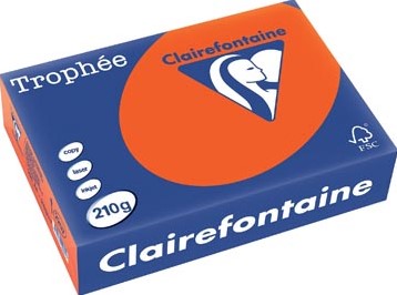 Kopieerpapier Trophee 2207 A4 210gr cardinaal rood 250vel
