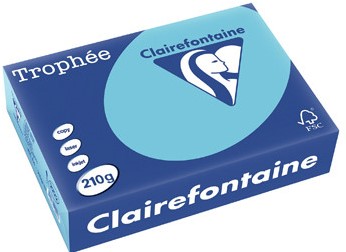 Kopieerpapier Trophee 2222 A4 210gr helblauw 250vel