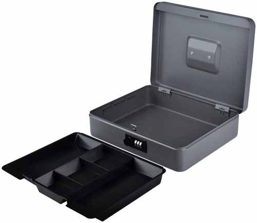 Geldkist Pavo met cijferslot 300x240x90mm donkergrijs-3