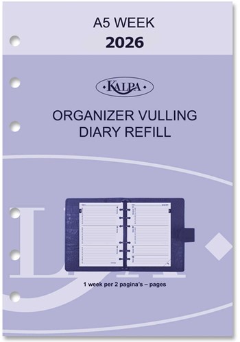 Agendavulling 2026 Kalpa A5 7dagen/2pagina's