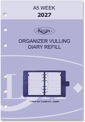 Agendavulling 2027 Kalpa A5 7dagen/2pagina's