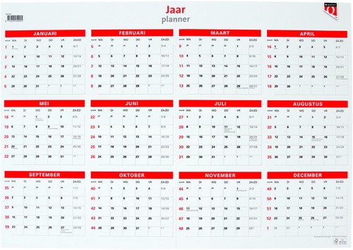 Jaarplankalender 2027 Quantore 48x68cm